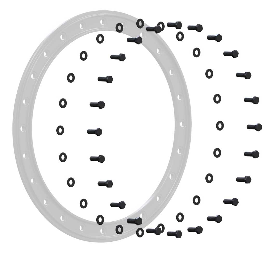 M8x25mm UTV Beadlock Hardware Kit Black